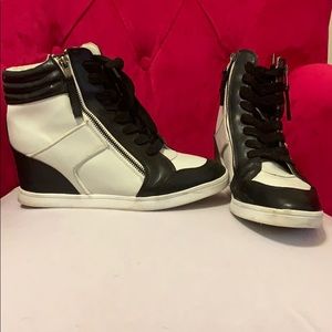 Rock Republic High Top Black and White Shoes